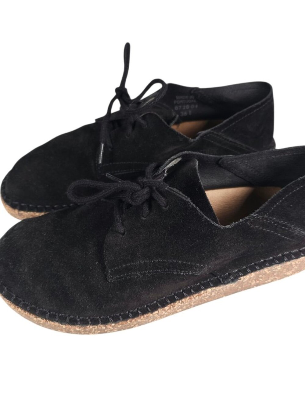 BIRKENSTOCK Gary Black Suede Lace Up Casual Shoes Narrow Fit EU 36 - US 5-5.5